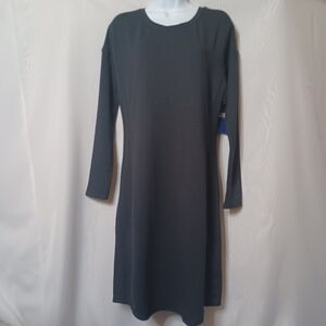 SKECHERS Women's Black Round Neck Long Sleeve Dress. Size M